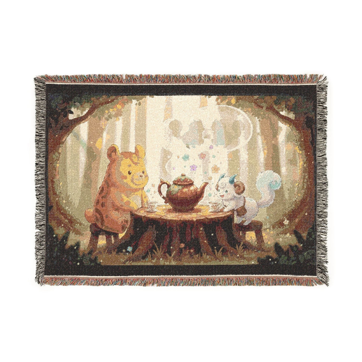 Sylphy & Terra Woven Blanket — Forest Story
