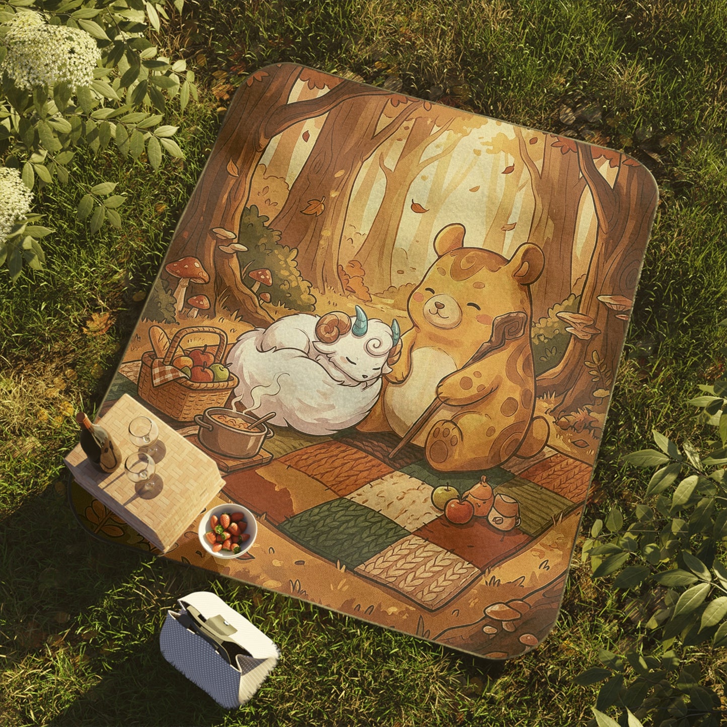 Sylphy & Terra Picnic Blanket – Forest Story
