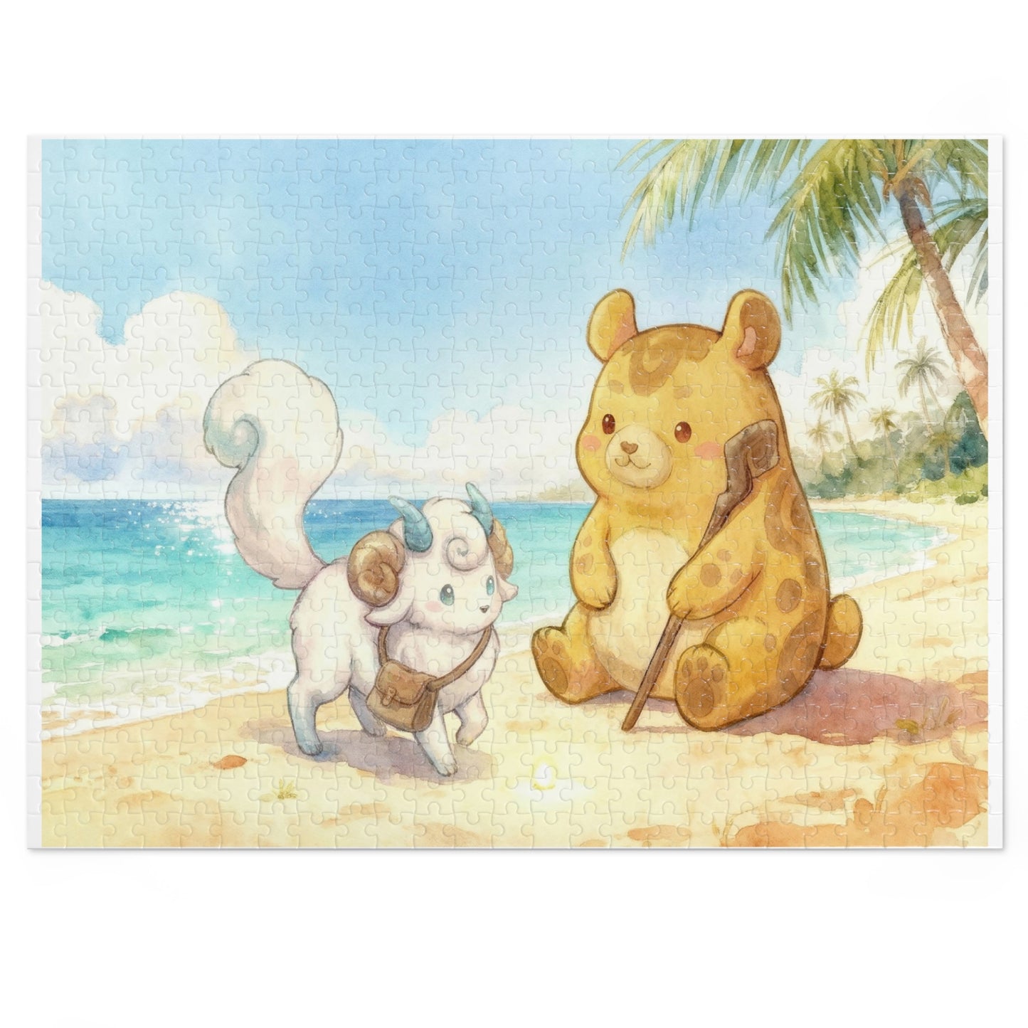 Sylphy & Terra Jigsaw Puzzle (252pcs / 500pcs) –  Seaside Playing in Ocean Story