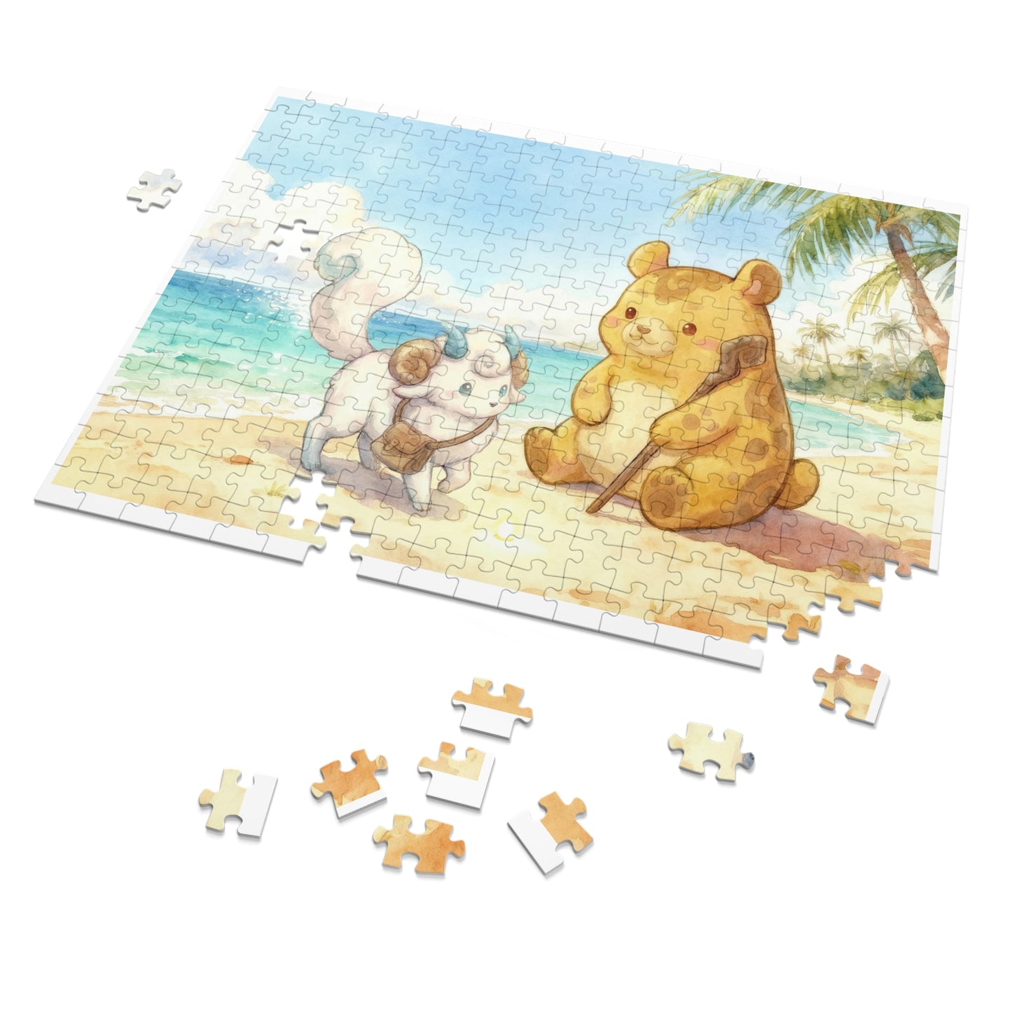 Sylphy & Terra Jigsaw Puzzle (252pcs / 500pcs) –  Seaside Playing in Ocean Story