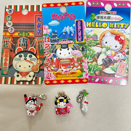 Tokyo Limited Hello Kitty Local Charm Set Vintage Japanese Souvenir Collection